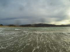 Apollo Bay swim in strong wind
