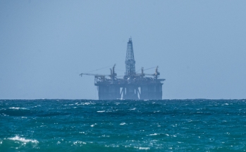 Oil exploration rig passing Apollo Bay