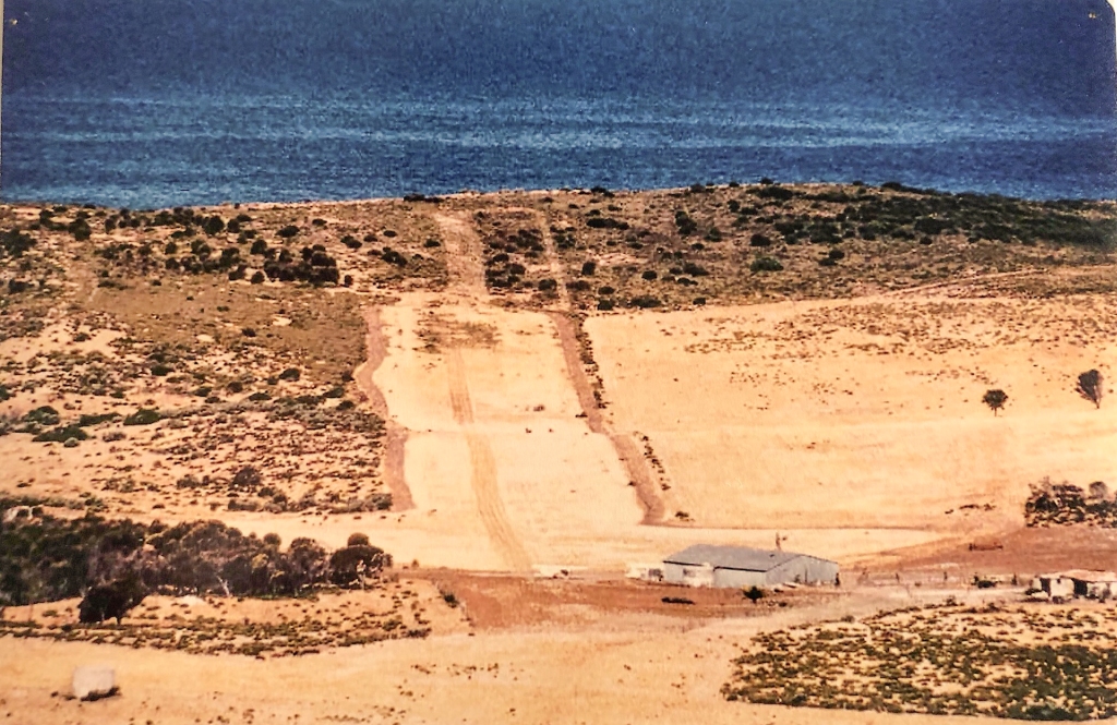 The old airstrip on Thistle Island